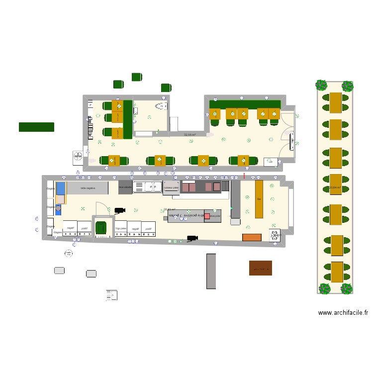 N88DLES2. Plan de 3 pièces et 92 m2