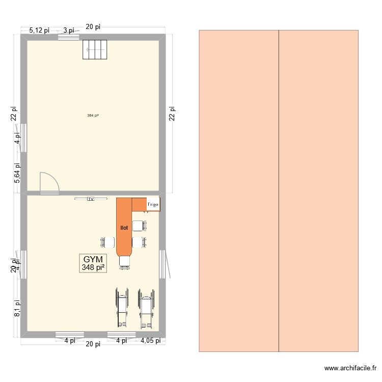 Garage 2e. Plan de 0 pièce et 0 m2