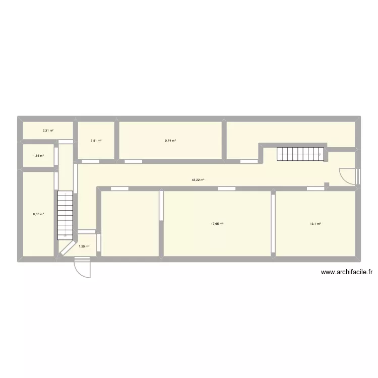 Beaus&eacute;jour - RDC. Plan de 9  et 99 m²