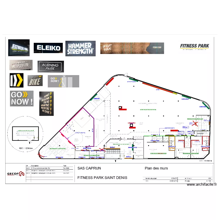 FP ST DENIS plan murs  23 05 2025. Plan de 