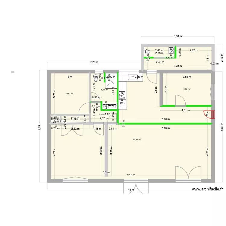 r&eacute;novation v2. Plan de 