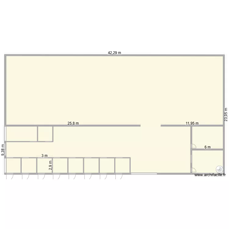 hangar. Plan de 