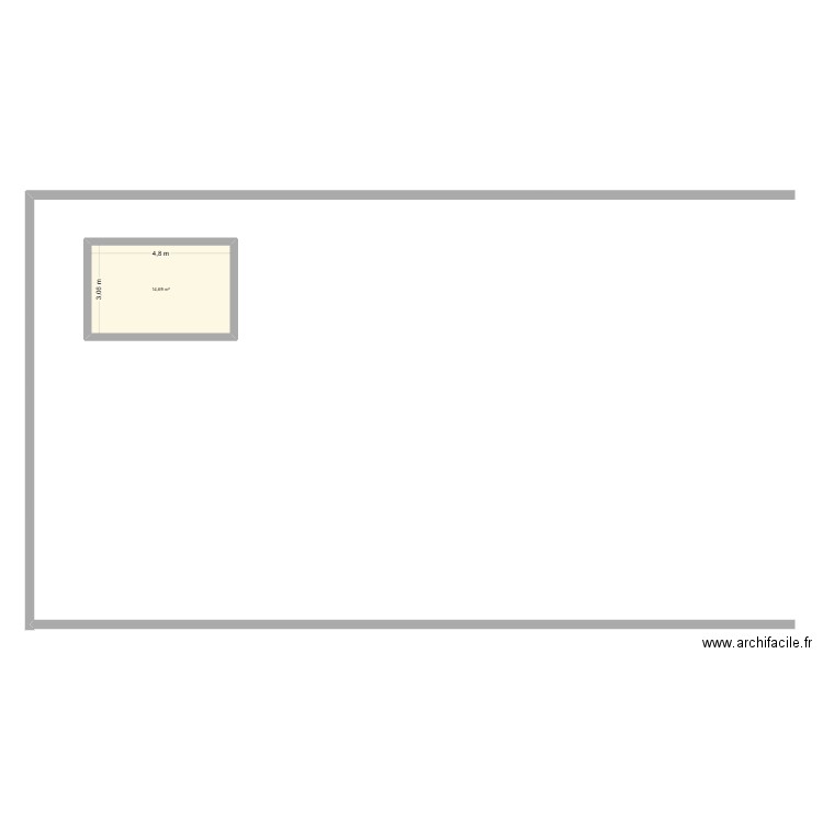 PERLES 1. Plan de 1 pièce et 15 m2