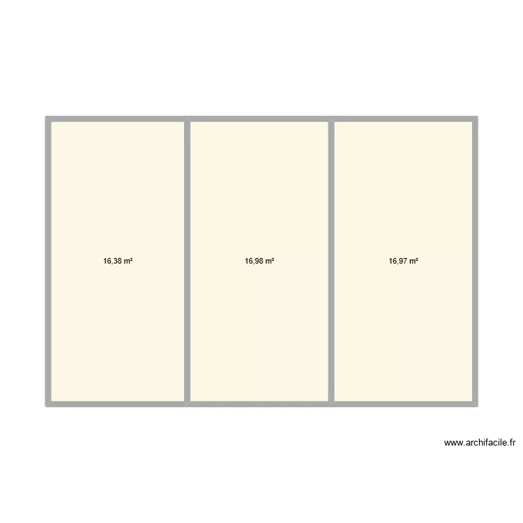 Ecole mouscron. Plan de 3 Pièces et 50 m²