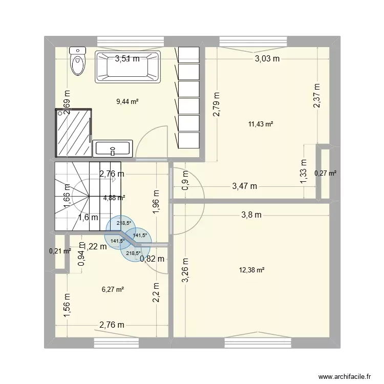auré étage. Plan de 7 Pièces et 45 m² auré étage. Plan de 7 Pièces et 45 m²