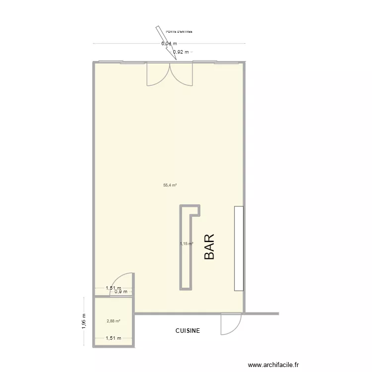 LA VAUDAIRE. Plan de 3  et 61 m²
