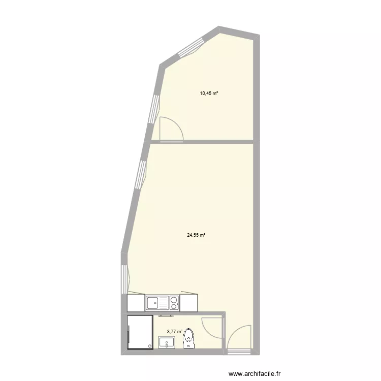 Plan Bastien. Plan de 3 et 39 m² Plan Bastien. Plan de 3 et 39 m²