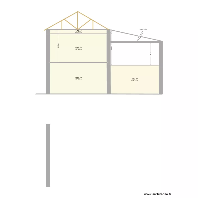 plan existant maudet. Plan de 