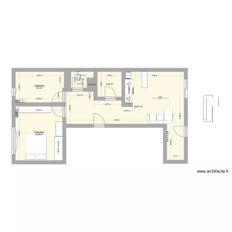 LOU. Plan de 6 et 57 m² LOU. Plan de 6 et 57 m²