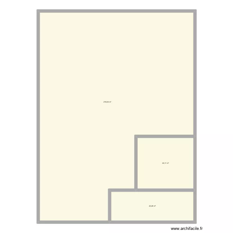 Atelier &eacute;tage. Plan de 