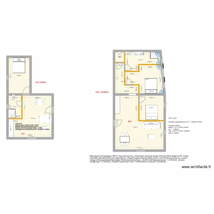 local romans. Plan de 9 et 121 m² local romans. Plan de 9 et 121 m²