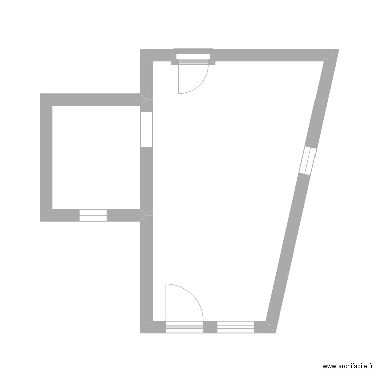 MAHE saint quay. Plan de 2 pièces et 21 m2