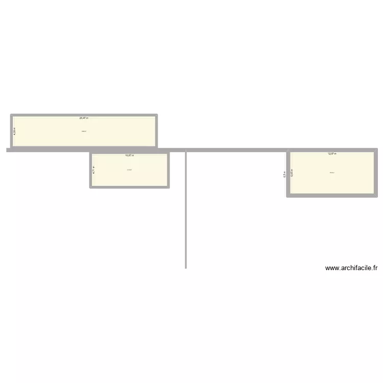 Ext pignon Nord grange. Plan de 