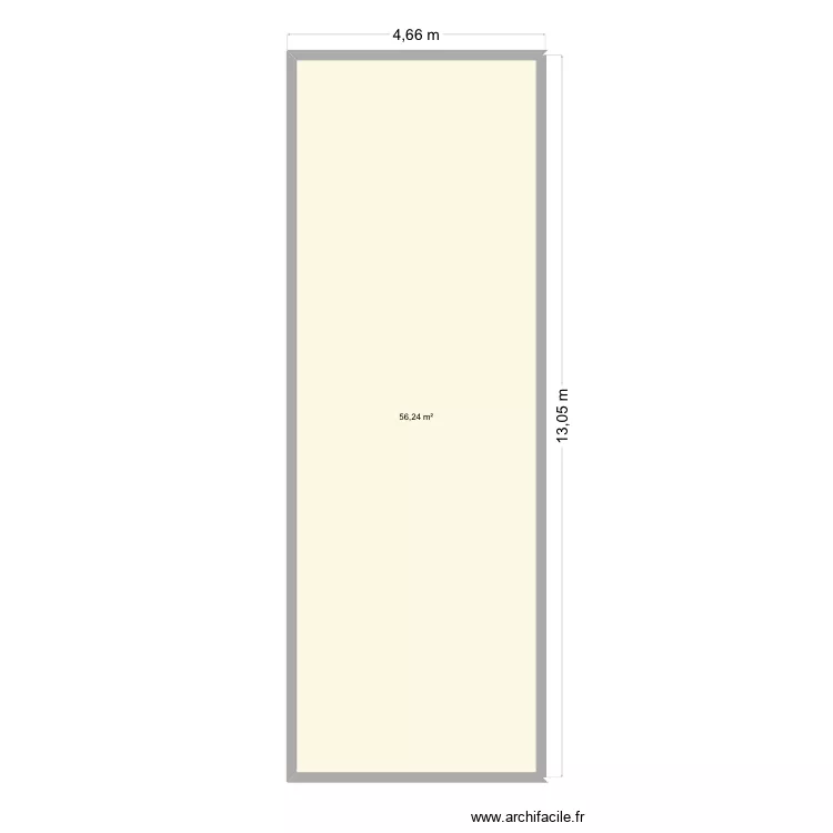 La salle bronze. Plan de 1  et 56 m²