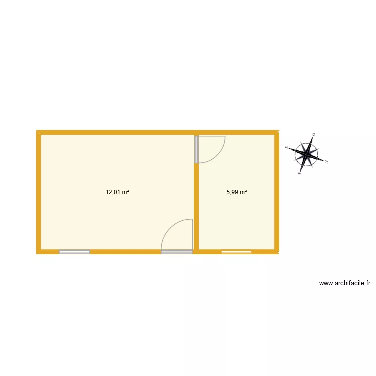 Atelier. Plan de 2 et 18 m² Atelier. Plan de 2 et 18 m²