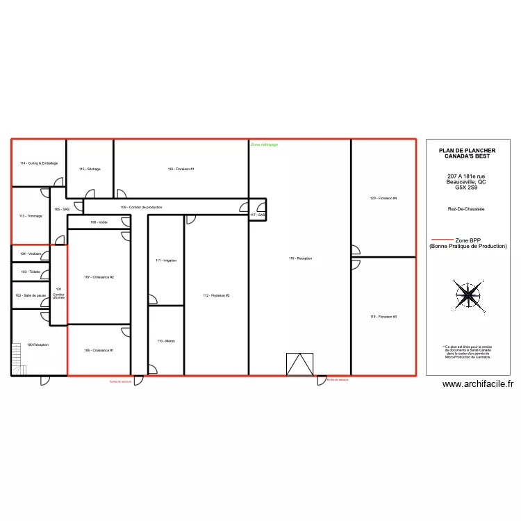 rez-de-chauss&eacute;e beauceville. Plan de 