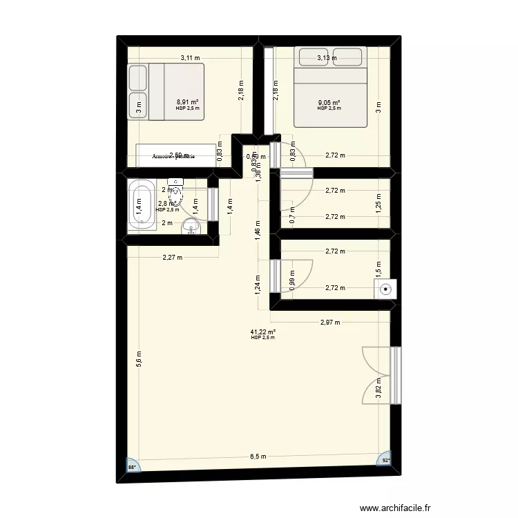 le mien. Plan de 4 Pièces et 62 m² le mien. Plan de 4 Pièces et 62 m²