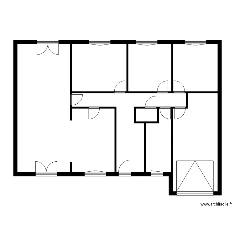 FOULIGNY. Plan de 8 pièces et 106 m2