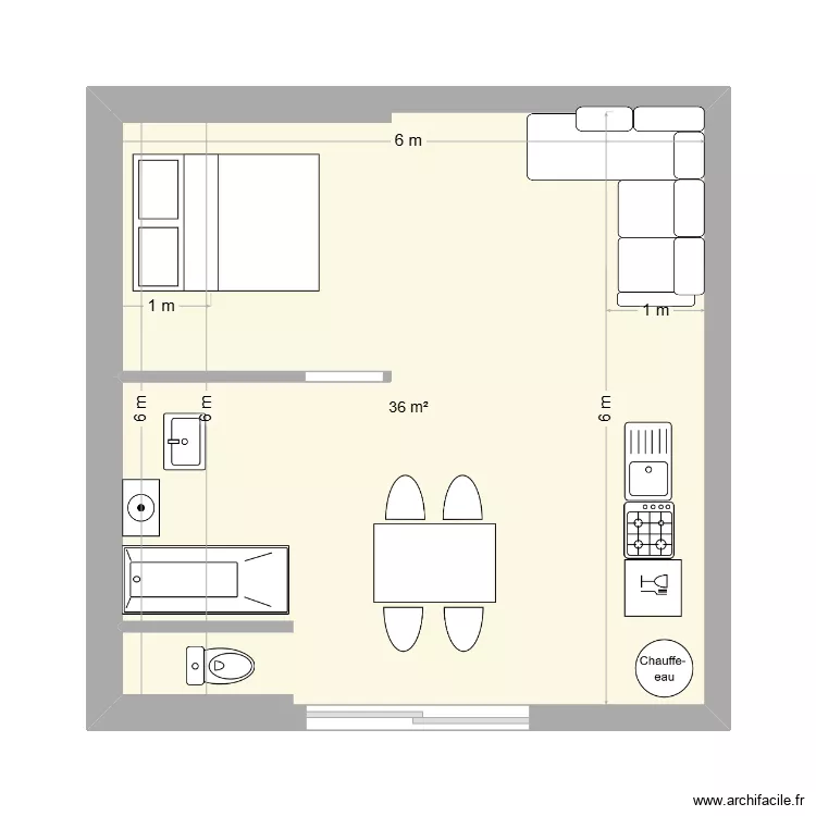 studio donzere 5. Plan de 