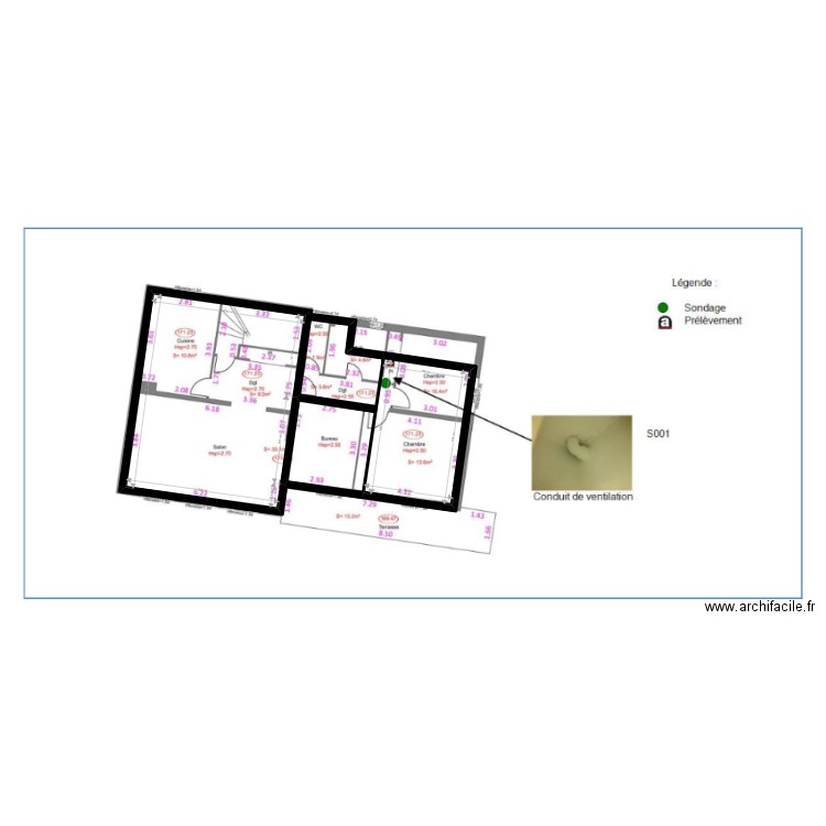 SAINT VALLIER. Plan de 4 pièces et 143 m2