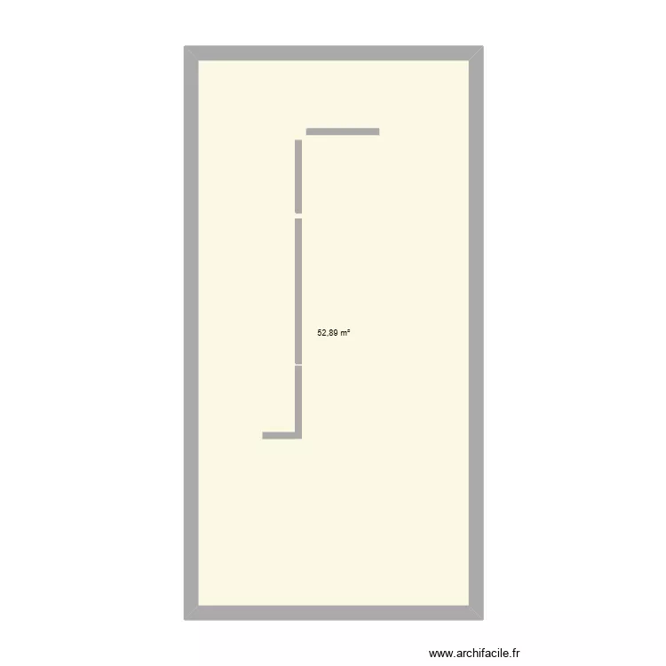 Toulouse Billi&egrave;re. Plan de 1  et 53 m²
