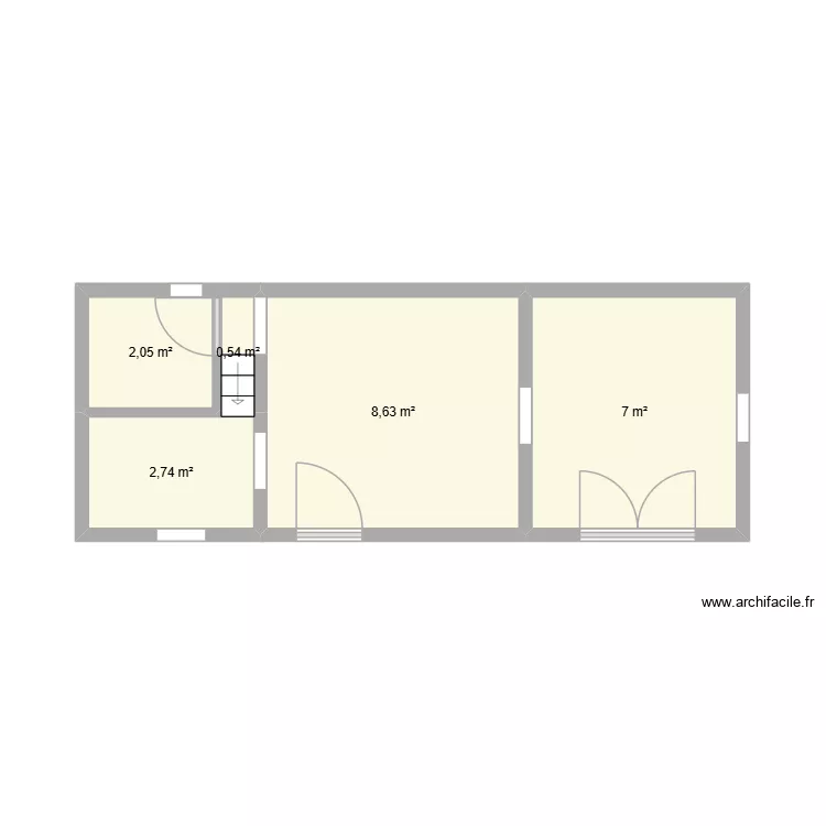 Projet La Fage. Plan de 5  et 21 m²