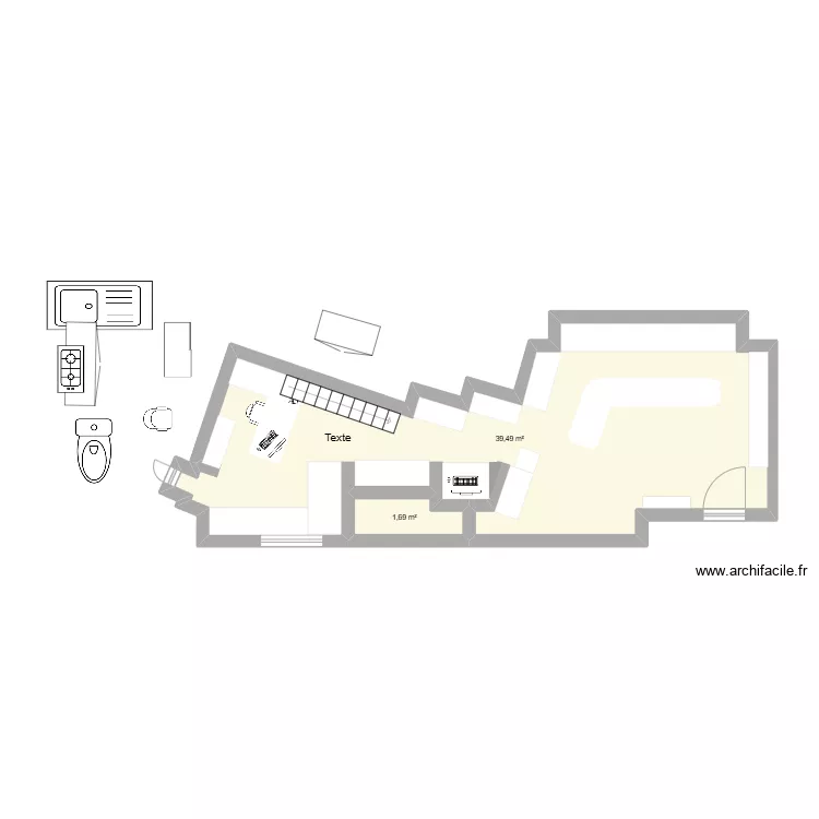 Plan de la pharmacie (Etage). Plan de 