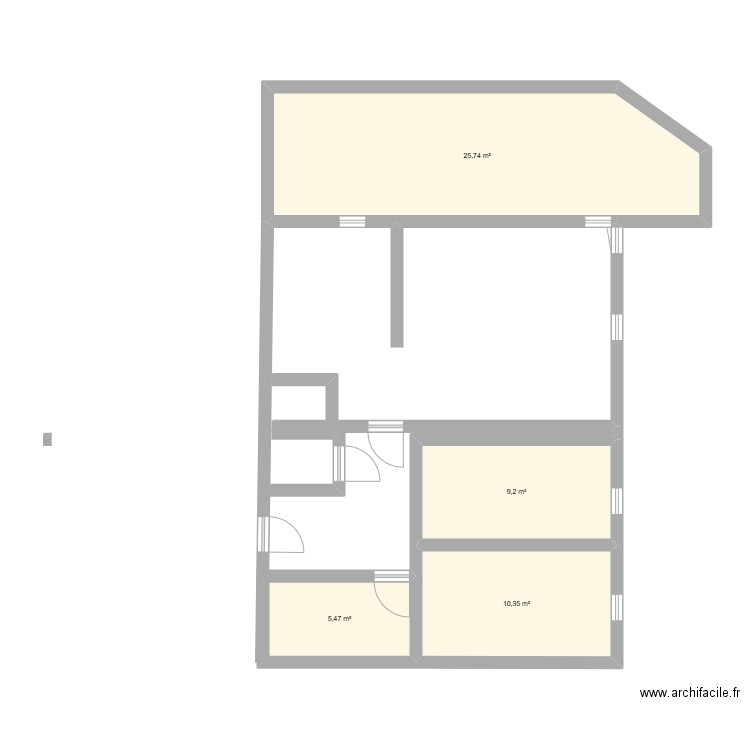 SEVERIN KERTHE. Plan de 4 pièces et 51 m2