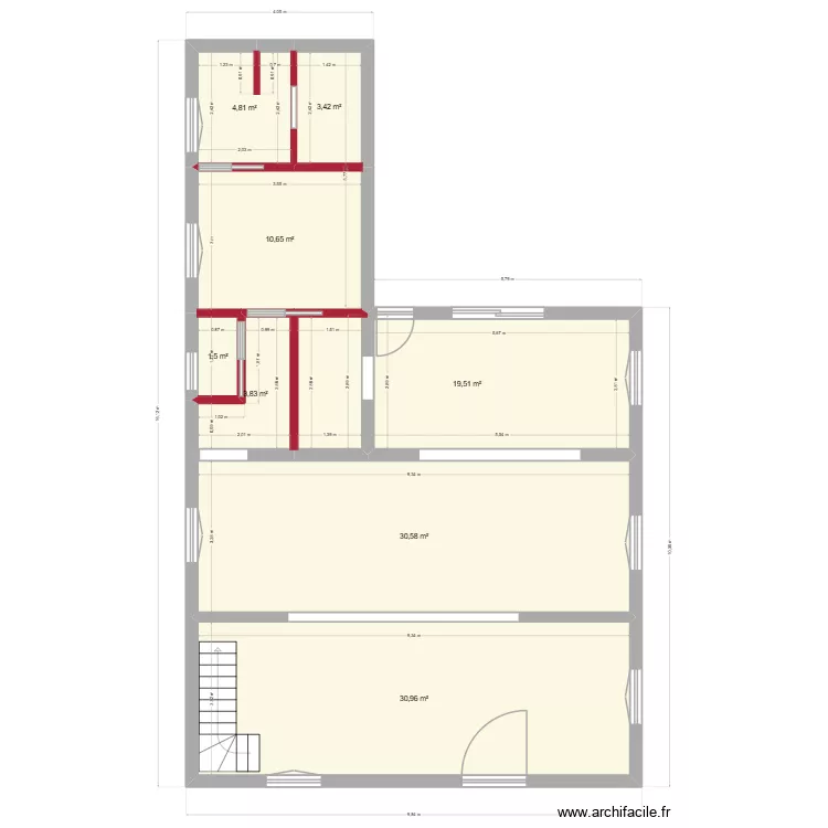 Maison loulou 2. Plan de 8 Pièces et 105 m²