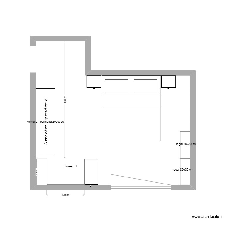 chambre &agrave; coucher V3_1. Plan de 0 pièce et 0 m2