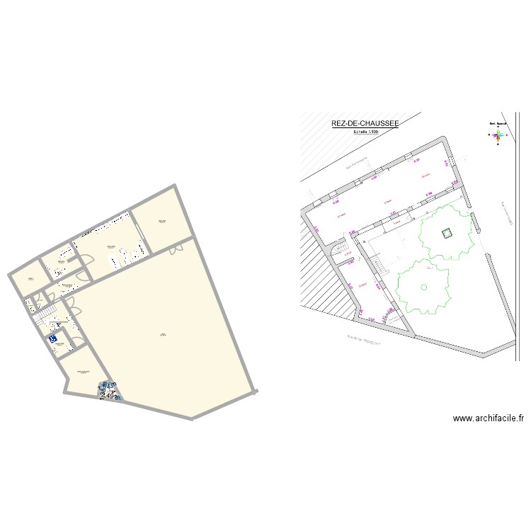 Futur cab rdc. Plan de 12 pièces et 407 m2