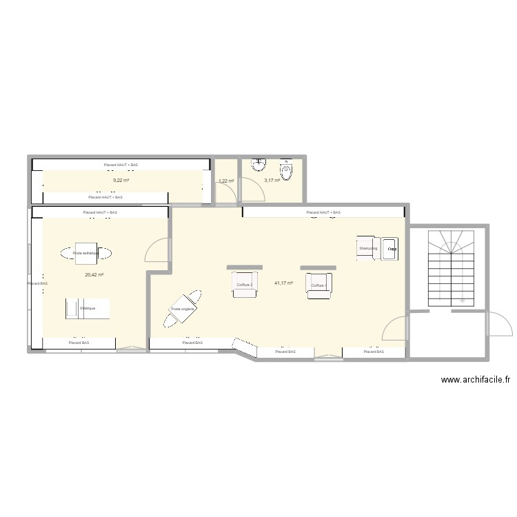 LEDUC Coiffure. Plan de 0 pièce et 0 m2