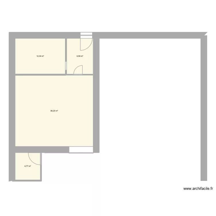 Local Entrep&ocirc;t/Labo. Plan de 4  et 62 m²