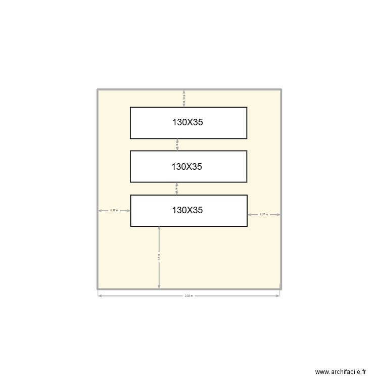 Mur face escalier. Plan de 1 pièce et 5 m2