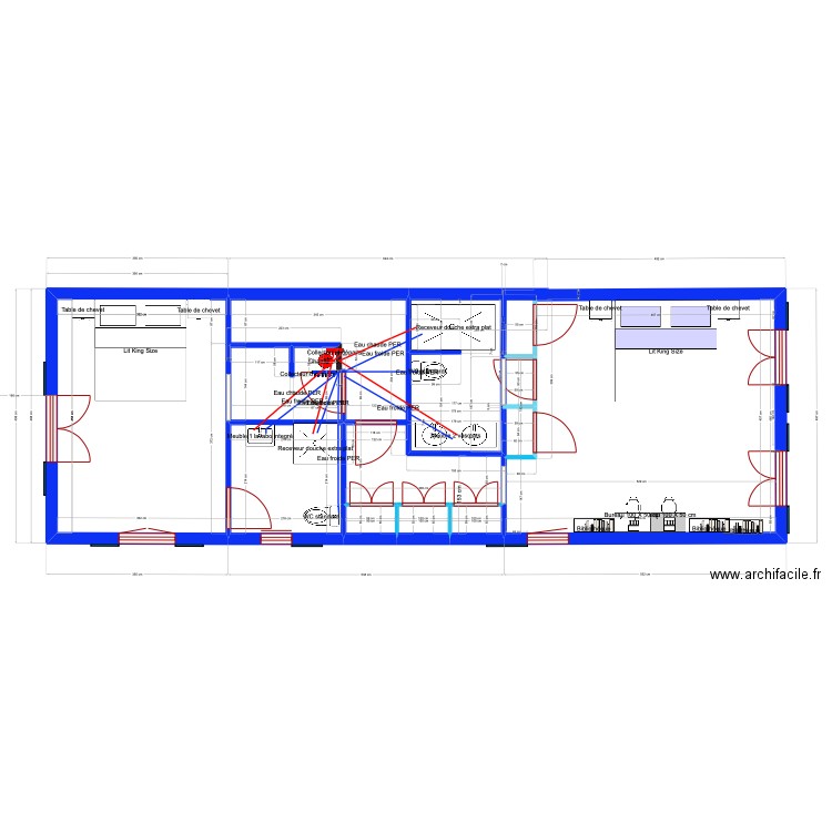 etage FUTURl macassi. Plan de 6 pièces et 56 m2