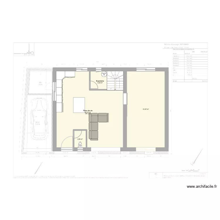 TERNAY GROSBU. Plan de 5 Pièces et 143 m² TERNAY GROSBU. Plan de 5 Pièces et 143 m²