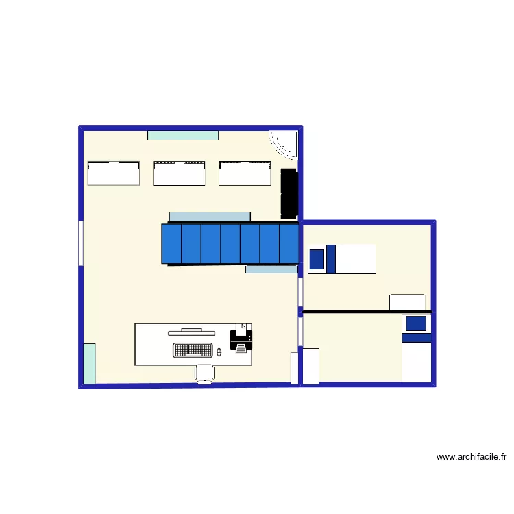 rez de chaussee institut. Plan de 