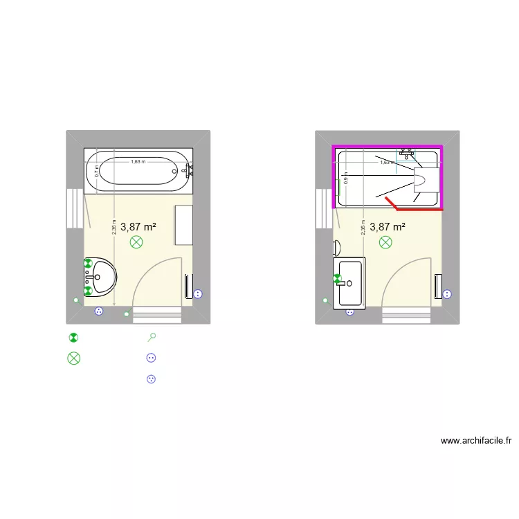 ROVEGNO. Plan de 2 Pièces et 8 m²