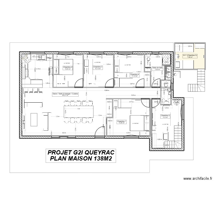 G2I QUEYRAC. Plan de 9 pièces et 138 m2