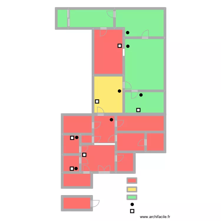 cuisine combarel. Plan de 22  et 179 m²