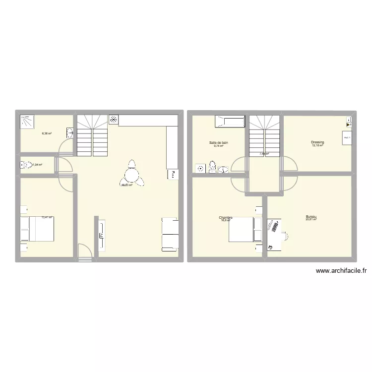v2 sans arrière cuisine + profond. Plan de 9 et 135 m² v2 sans arrière cuisine + profond. Plan de 9 et 135 m²