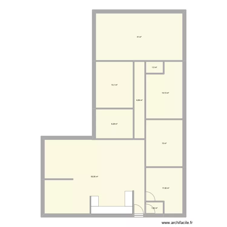cgjcgjfcghj. Plan de 10  et 155 m²