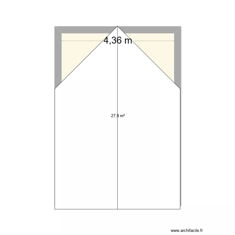 Mur Me. Plan de 1  et 28 m²