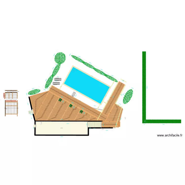 Terrasse Fourquies copie no lamb. Plan de 2 pièces et 185 m²