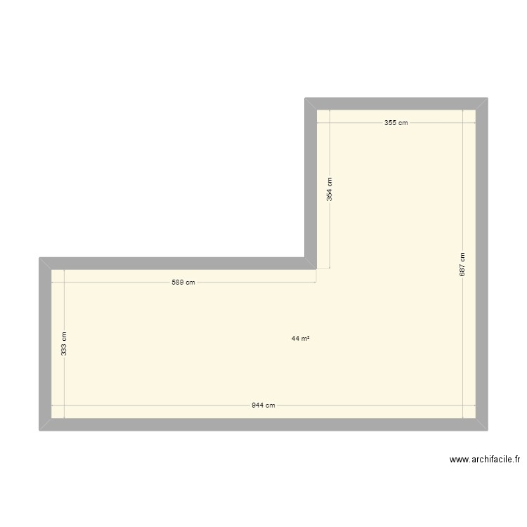 Maison Seyssins. Plan de 1 pièce et 44 m2