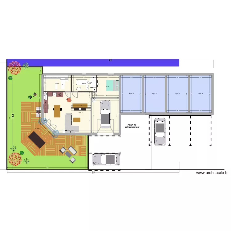 MAISON 3. Plan de 9  et 267 m²