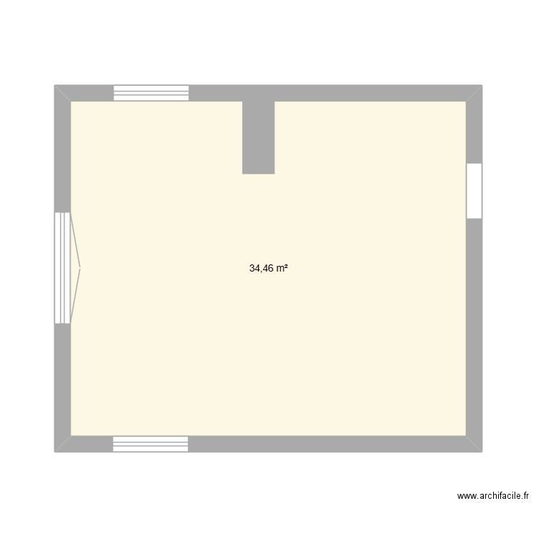 PLAN VIERGE. Plan de 1 pièce et 34 m2
