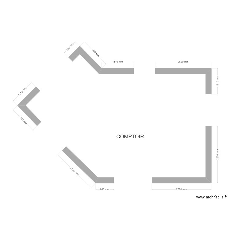 Plan Interior's Comptoir. Plan de 0 pièce et 0 m2