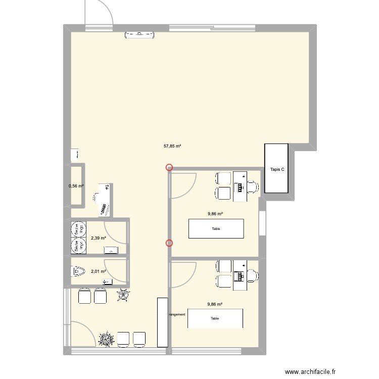 CKS-Jurbise 4. Plan de 6 pièces et 83 m2