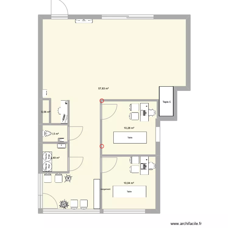 CKS-Jurbise 4. Plan de 6  et 83 m²